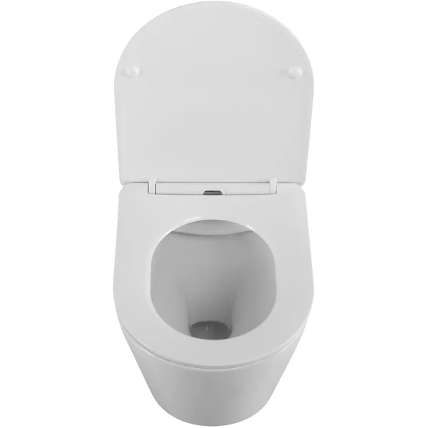 Унитаз подвесной BelBagno Flay-R BB053CHR/SC безободковый, с сиденьем микролифт, белый