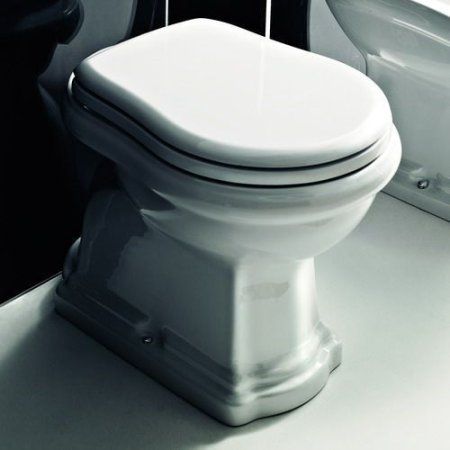 Унитаз приставной Kerasan Retro 101001 вертикальный выпуск, фурнитура золото