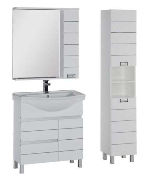 Тумба под раковину Aquanet Доминика 00172375 80, 1 корзина, белая