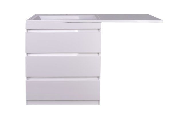 Тумба напольная "Даллас 150", 3 ящика, Люкс белая, PLUS Style Line СС-00002305