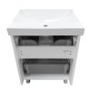 Тумба-умывальник COMFORTY "Дублин-60" белый глянец с раковиной COMFORTY 8056