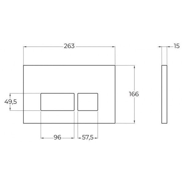 Кнопка смыва BelBagno BB041CR хром глянцевый