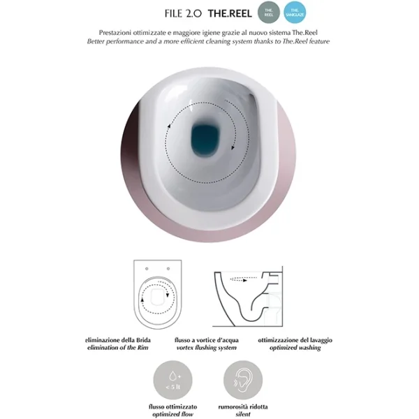 Унитаз приставной Artceram File 2.0 FLV007 05 00 безободковый, торнадо, белый матовый