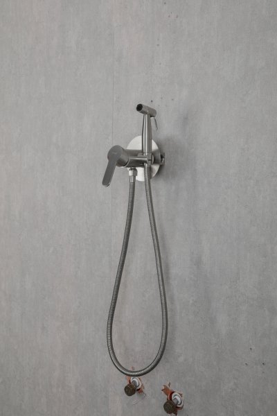 Гигиенический душ встраиваемый однорычажный Frap F7JF28RS01ER нержавеющая сталь