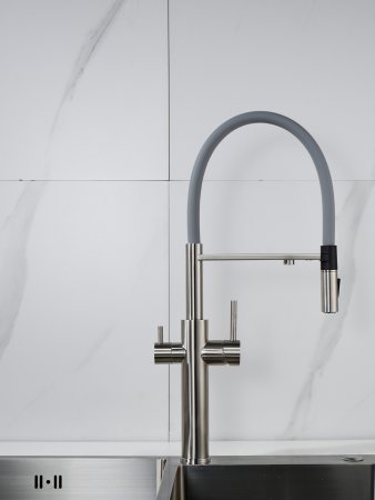 Смеситель для кухни Shevanik S478L, Сатин