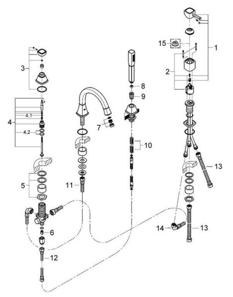 Смеситель Grohe Grandera 19936000 для ванны