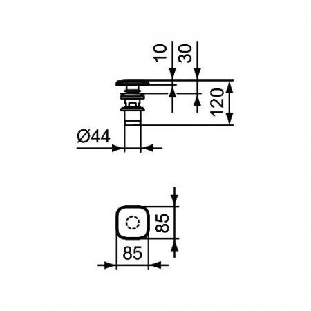 Донный клапан для раковины Ideal Standard T3629AA