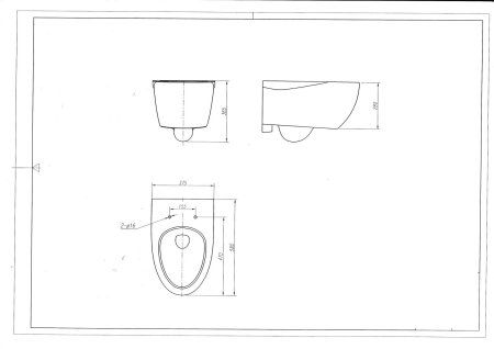 Унитаз подвесной AHB2162H / крышка PG006-ZPF