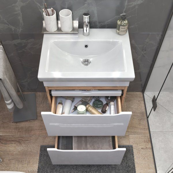 Тумба VIGO Grani под раковину Grani 600-0-2 (Como) дуб золотой (201 дуб золотой)