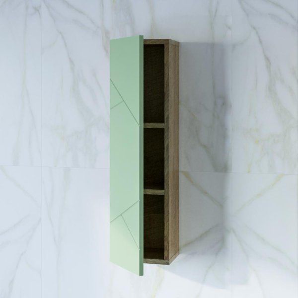 Шкаф навесной с дверью Бриклаер КРИСТАЛЛ 20 см, фисташковый