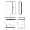 Зеркало-шкаф COMFORTY "Штутгарт-60" дуб тёмно-коричневый
