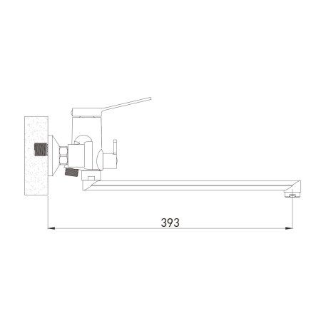 Смеситель для ванны Shevanik S6AK22RP2TLR оружейная сталь