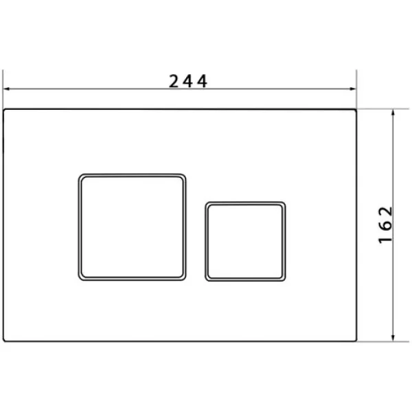 Кнопка смыва Caprigo Craft CA004-crm для инсталляции, хром