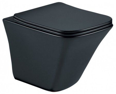 Унитаз подвесной Esbano Luchena-C безободковый, черный матовый