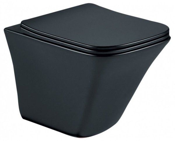 Унитаз подвесной Esbano Luchena-C безободковый, черный матовый