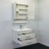 Тумба-умывальник COMFORTY Comforty Никосия-70П дуб белый с раковиной COMO 70