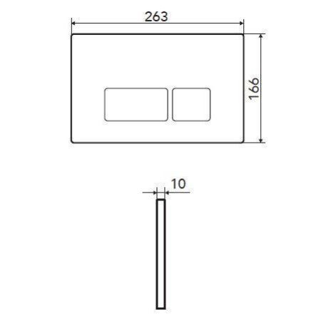 Кнопка смыва Logan Space 00297679 хром
