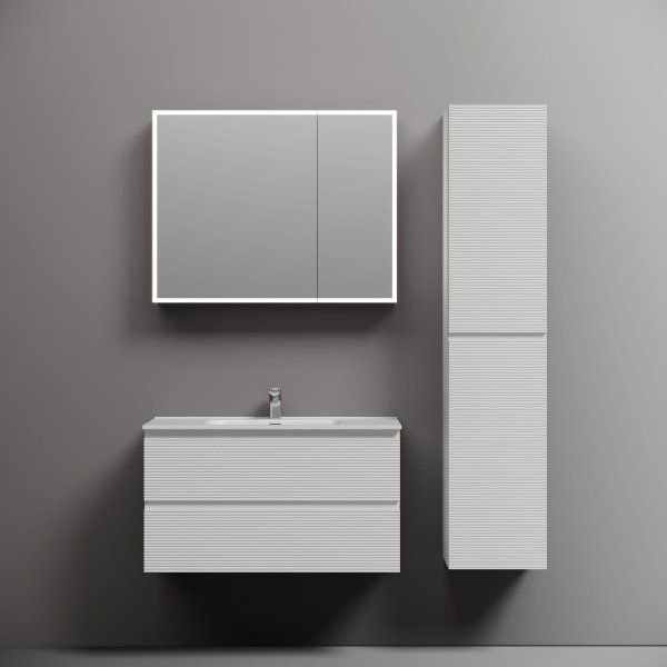 Тумба подвесная SANCOS Folk 890х445х500, c двумя ящиками оснащенными доводчиками, Bianco, FL90W