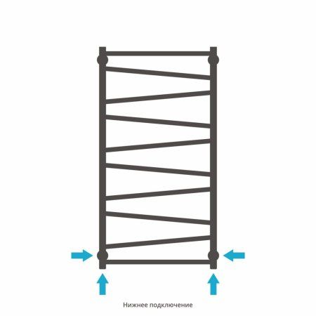 Полотенцесушитель водяной Сунержа Сирокко 31-0253-1050 1000x500 черный матовый