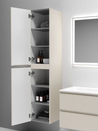 Шкаф-пенал SANCOS Snob T подвесной Beige Soft, 350х350х1650 мм,  PSNT35CE