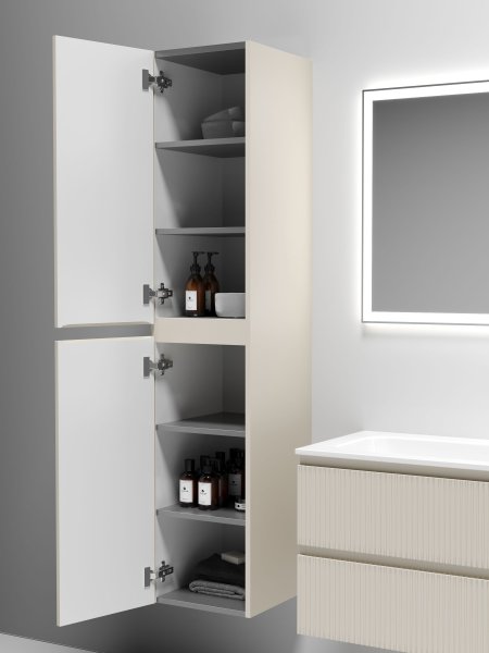 Шкаф-пенал SANCOS Snob T подвесной Beige Soft, 350х350х1650 мм,  PSNT35CE