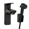 Смеситель для раковины Paini Viva Style с гигиеническим душем, черный P4YO205/574