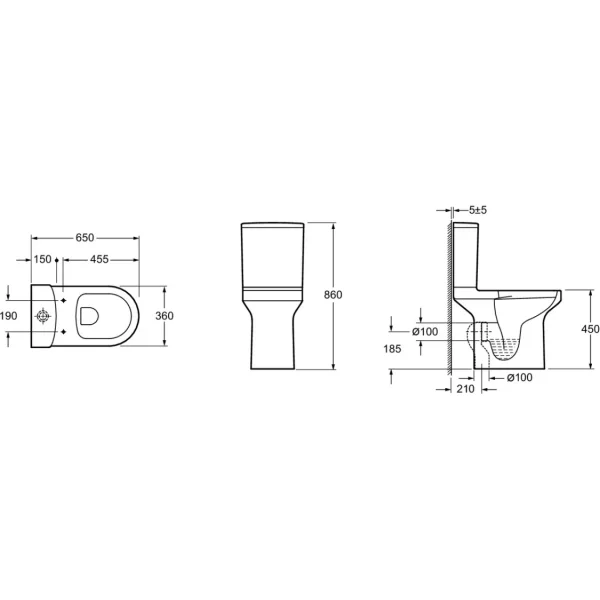 Унитаз напольный Jacob Delafon Elite E38597-00 безободковый, без бачка, белый