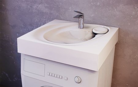 Раковина над стиральной машиной RAVAL Perla 60х55 Белая (Per.08.60/W)