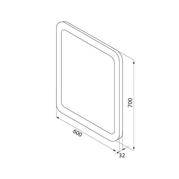Зеркало 60 см, Edifice, IDDIS, EDLFI6HY00LK0iNM98NS