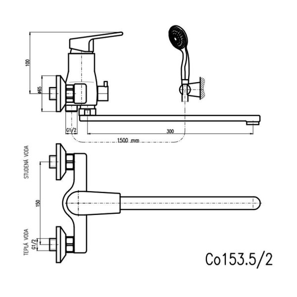Смеситель Rav Slezak Colorado CO153.5/2 для ванны хром