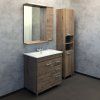 Зеркало-шкаф COMFORTY "Марио-75" дуб темный