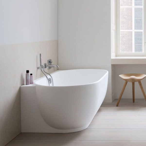 Ванна из из литьевого мрамора Duravit Luv 700433000000000 180x95 пристенная
