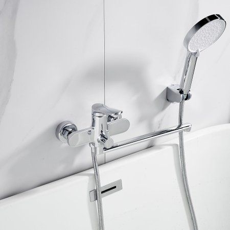 Смеситель для ванны однорычажный  Shevanik S4322, Хром