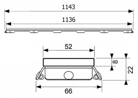 Решетка Tece TECEdrainline 601292 120 стекло черное