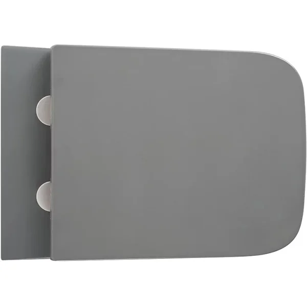 Унитаз подвесной Veconi Pulo VPU-51TGR безободковый, торнадо, с сиденьем микролифт, серый матовый