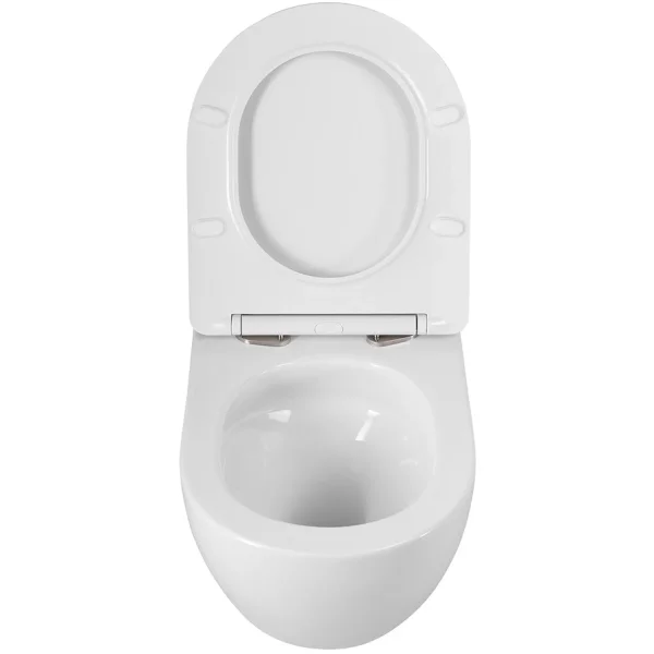 Унитаз подвесной BelBagno Amanda BB051CH-TOR-FC/SC безободковый, торнадо, с сиденьем микролифт, белый