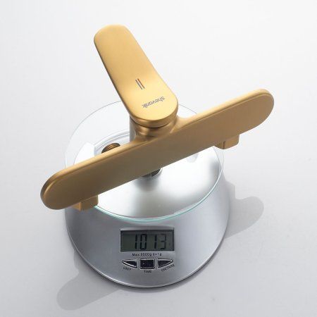 Смеситель для душевой кабины однорычажный  Shevanik S4716G, Золотой сатин