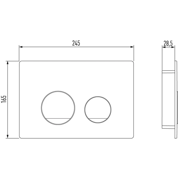 Кнопка смыва Jacob Delafon E38068-BMT для инсталляции, черный матовый
