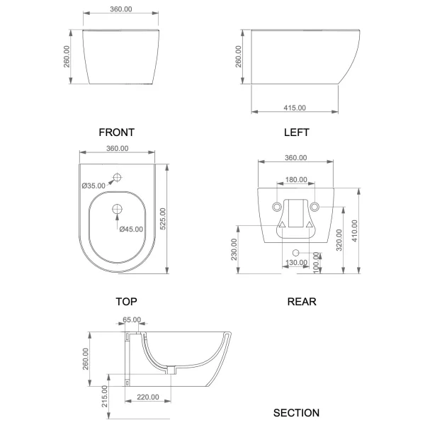 Подвесное биде GSG Like LKBISO001