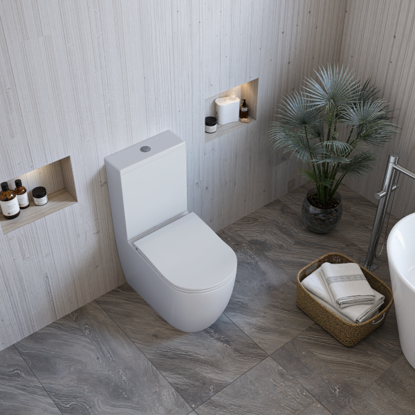 Унитаз-компакт безободковый (торнадо) DQ München 675*390*860мм (DT1567516)