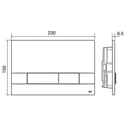 Кнопка смыва Oli Narrow 152939 белый
