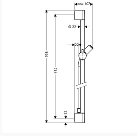 Душевая штанга Hansgrohe Croma 100 27610000