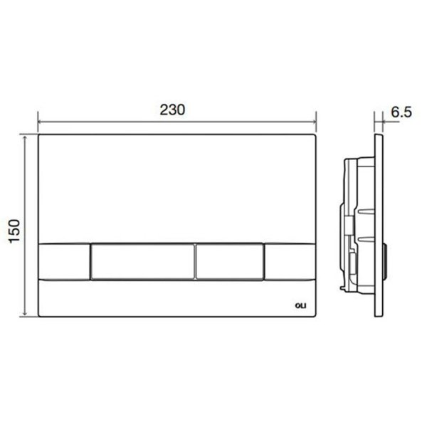 Кнопка смыва Oli Narrow 152939 белый