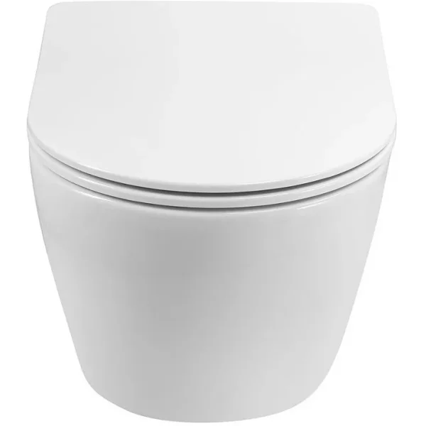 Унитаз подвесной Art&Max Sanremo AM026CHR/SC безободковый, с сиденьем микролифт, белый