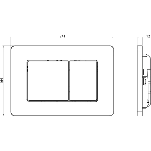 Кнопка смыва Charus Robusto FP.310.GNM.05 для инсталляции, оружейная сталь матовый