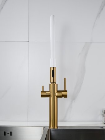 Смеситель для кухни Shevanik S478G, Золотой сатин