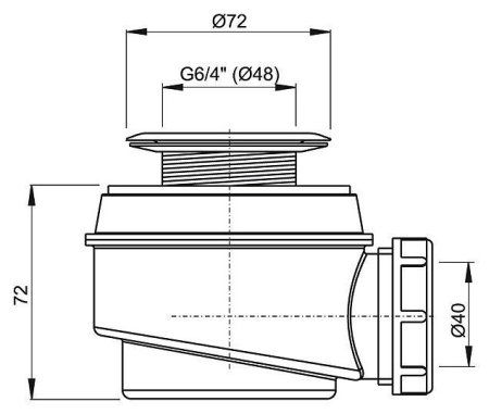Сифон для поддона AlcaPlast A46-50