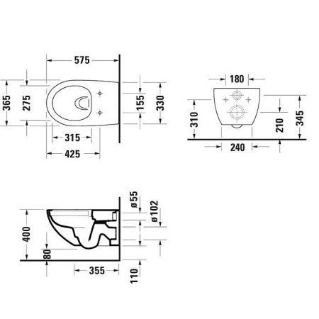 Унитаз подвесной Duravit Architec 45726900A1 микролифт