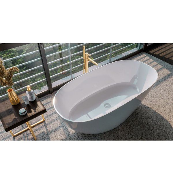 Ванна из искусственного камня Whitecross Onyx A 0204.160075.100 160x75 белый глянцевый