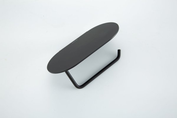 Держатель туалетной бумаги с полочкой Gappo G3GB07YL03NR-6VK, черный матовый